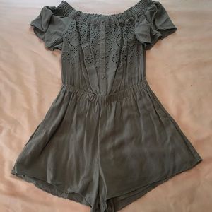 Honey Belle Blue Romper size Small